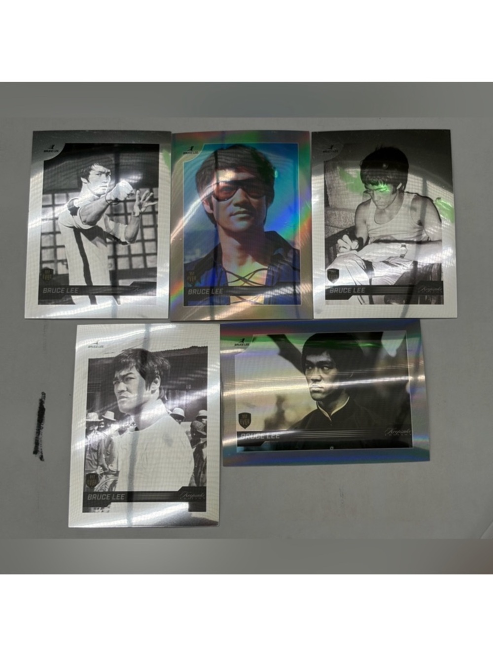 Bruce Lee Dragon 2024 Silver Chrome Refractor MMA Movie Cards Worth $50